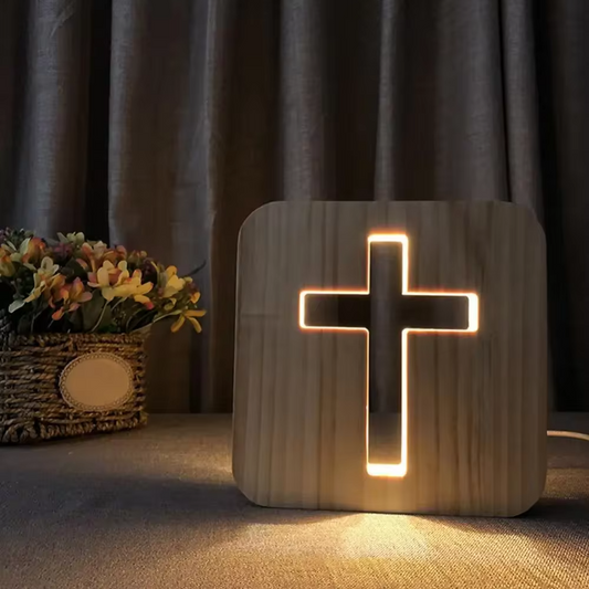 Divine Light: LED Cross Lamp