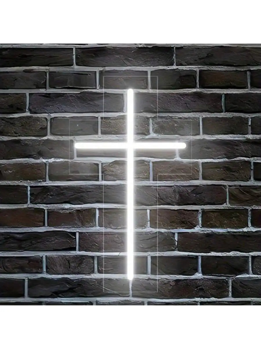 Divine Glow: LED Cross Wall Light