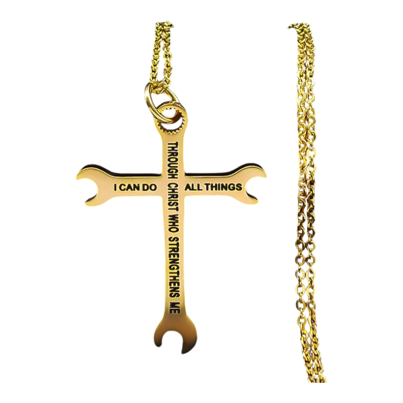 Wrench Cross Necklace