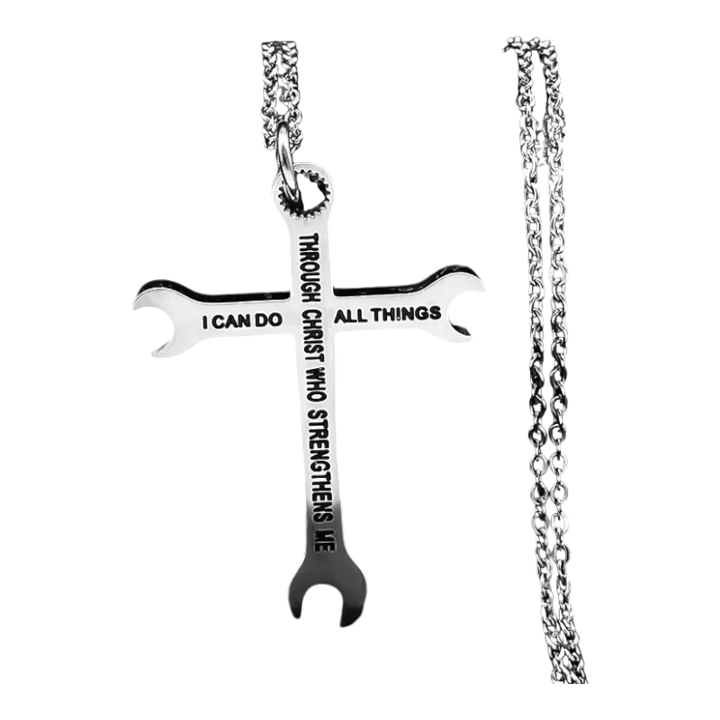 Wrench Cross Necklace