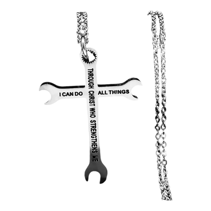 Wrench Cross Necklace