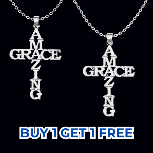 Gods Amazing Grace Cross Necklace